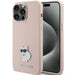 Karl Lagerfeld Silicone Choupette Metal Pin case for iPhone 15 Pro - pink - Cell phone cases and covers<<<HurtelXML