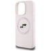 Karl Lagerfeld Silicone Double Heads And Circle MagSafe Case for iPhone 16 Pro Max Pink - Cell phone cases