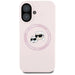 Karl Lagerfeld Silicone Double Heads And Circle MagSafe Case for iPhone 16 Pink - Cell phone cases