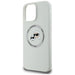 Karl Lagerfeld Silicone Double Heads And Circle MagSafe Case for iPhone 16 Pro Beige - Cell phone cases