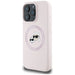 Karl Lagerfeld Silicone Double Heads And Circle MagSafe Case for iPhone 16 Pro Max Pink - Cell phone cases
