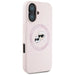 Karl Lagerfeld Silicone Double Heads And Circle MagSafe Case for iPhone 16 Pink - Cell phone cases