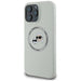 Karl Lagerfeld Silicone Double Heads And Circle MagSafe Case for iPhone 16 Pro Beige - Cell phone cases