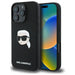 Karl Lagerfeld Silicone Karl Head Print MagSafe iPhone 16 Pro Case - Black - Cell phone cases and covers<<<HurtelXML