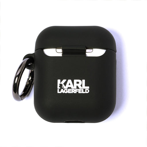 Karl Lagerfeld Silicone Ikonik Case for AirPods 1/2 - Black - Cell phone cases and covers<<<HurtelXML