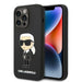 Karl Lagerfeld Silicone Ikonik case for iPhone 14 Pro Max - black - Cell phone cases and covers<<<HurtelXML