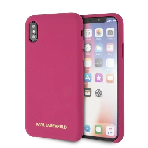 Karl Lagerfeld Silicone iPhone X/Xs Hardcase - Fuchsia - Cell phone cases and covers<<<HurtelXML