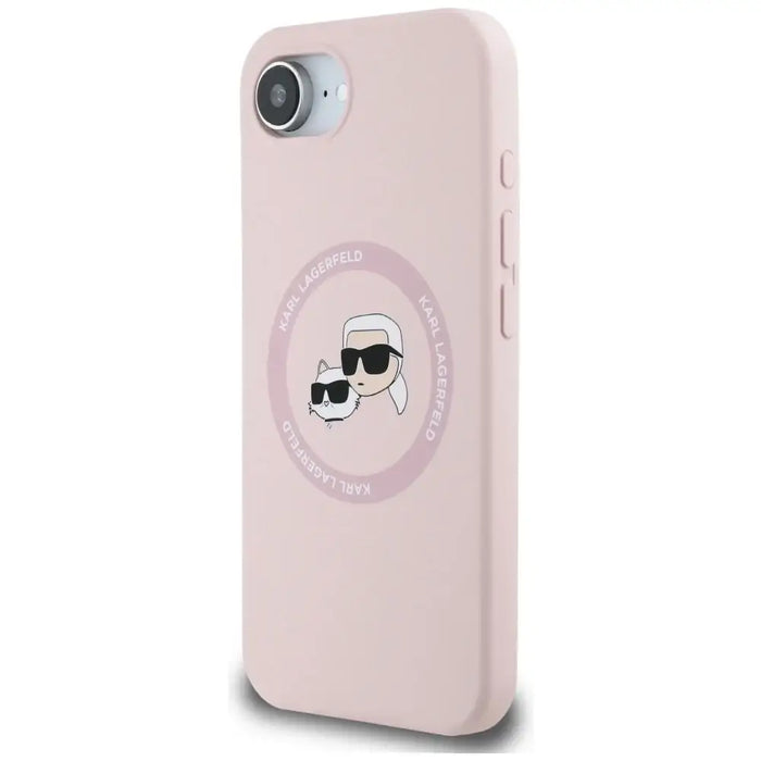 Karl Lagerfeld Silicone Karl&Choupette Heads MagSafe iPhone 16e Case - Pink - Cell phone cases and covers<<<HurtelXML