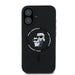 Karl Lagerfeld Silicone Karl&Choupette Heads Ring MagSafe Case for iPhone 16 Plus - Black - Cell phone cases