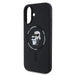 Karl Lagerfeld Silicone Karl&Choupette Heads Ring MagSafe iPhone 16 Case - Black - Cell phone cases