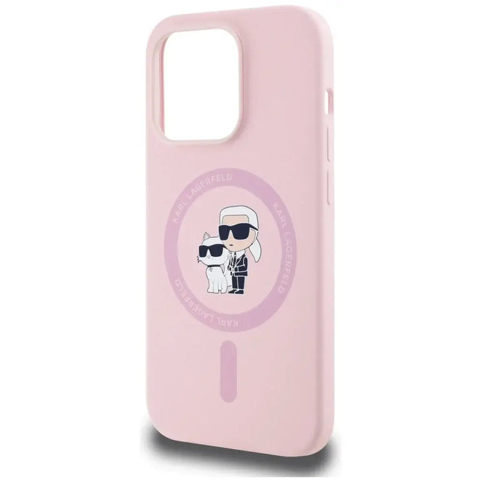 Karl Lagerfeld Silicone Karl&Choupette MagSafe iPhone 14 Pro Case - Pink - Cell phone cases and covers<<<HurtelXML