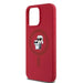 Karl Lagerfeld Silicone Karl&Choupette Ring MagSafe case for iPhone 15 Pro Max - red - Cell phone cases