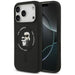 Karl Lagerfeld Silicone Karl&Choupette Ring MagSafe Case for iPhone 17 Pro Max - Black - Cell phone cases