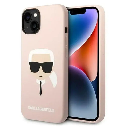 Karl Lagerfeld Silicone Karl`s Head Case for iPhone 14 / 15 / 13 6.1’’ - pink - Cell phone cases and covers<<<HurtelXML