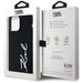 Karl Lagerfeld Silicone Metal Script Logo Case for iPhone 14 Pro Max Black - Cell phone cases and covers<<<HurtelXML