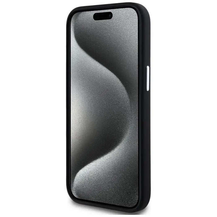 Karl Lagerfeld Silicone Metal Script Logo iPhone 15 Case - Black - Cell phone cases and covers<<<HurtelXML
