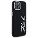Karl Lagerfeld Silicone Metal Script Logo iPhone 15 Case - Black - Cell phone cases and covers<<<HurtelXML
