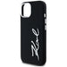 Karl Lagerfeld Silicone Metal Script Logo iPhone 15 Case - Black - Cell phone cases and covers<<<HurtelXML