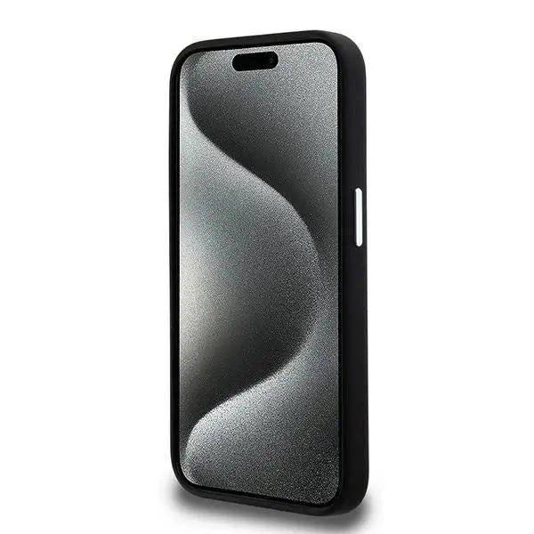 Karl Lagerfeld Silicone Metal Script Logo iPhone 15 Pro Max Case - Black - Cell phone cases and covers<<<HurtelXML
