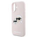 Karl Lagerfeld Silicone Nauble Heads Print MagSafe Case for iPhone 16 Plus - Pink - Cell phone cases