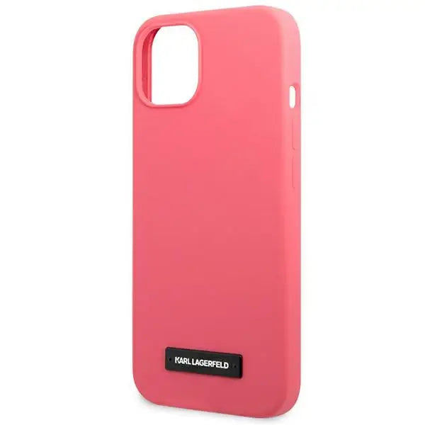 Karl Lagerfeld Silicone Plaque Case for iPhone 13 mini - Fuchsia - Cell phone cases and covers<<<HurtelXML