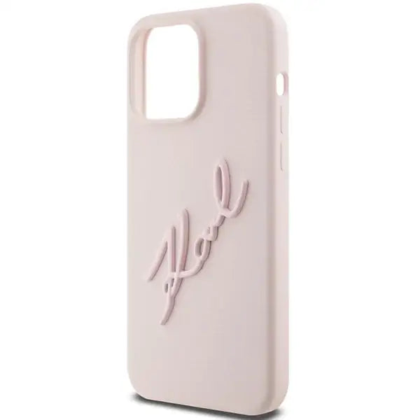Karl Lagerfeld Silicone Karl Script case for iPhone 15 Pro Max - pink - Cell phone cases and covers<<<HurtelXML