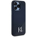 Karl Lagerfeld Silicone Shadow Metal Initial MagSafe Case for iPhone 15 Pro Black - Cell phone cases