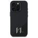 Karl Lagerfeld Silicone Shadow Metal Initial MagSafe iPhone 16 Pro Case - Black - Cell phone cases