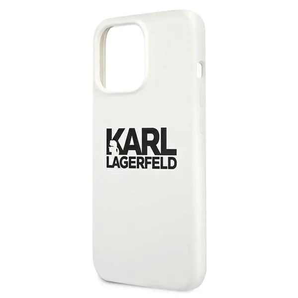 Karl Lagerfeld Silicone Stack Logo Case for iPhone 13 Pro / 13 6.1’’ - White - Cell phone cases and covers<<<HurtelXML