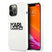 Karl Lagerfeld Silicone Stack Logo Case for iPhone 13 Pro / 13 6.1’’ - White - Cell phone cases and covers<<<HurtelXML