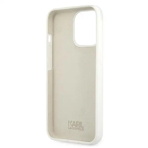 Karl Lagerfeld Silicone Stack Logo Case for iPhone 13 Pro / 13 6.1’’ - White - Cell phone cases and covers<<<HurtelXML