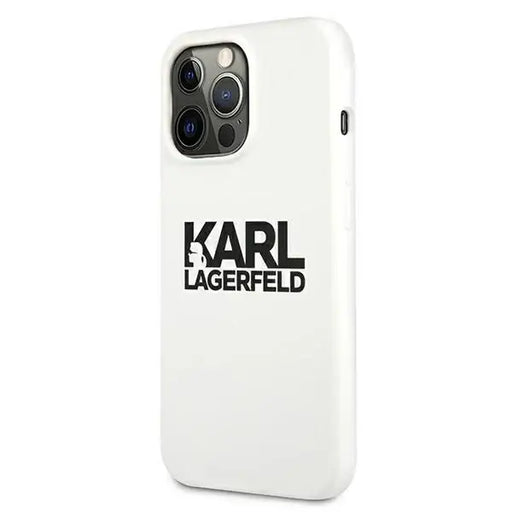 Karl Lagerfeld Silicone Stack Logo Case for iPhone 13 Pro / 13 6.1’’ - White - Cell phone cases and covers<<<HurtelXML