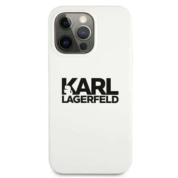 Karl Lagerfeld Silicone Stack Logo Case for iPhone 13 Pro / 13 6.1’’ - White - Cell phone cases and covers<<<HurtelXML