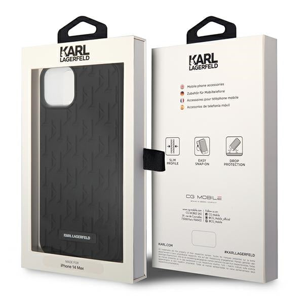 Karl Lagerfeld 3D Monogram Case for iPhone 14 Plus - Black