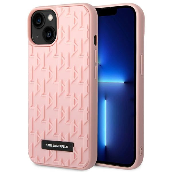 Karl Lagerfeld 3D Monogram Case for iPhone 14 Plus - Pink