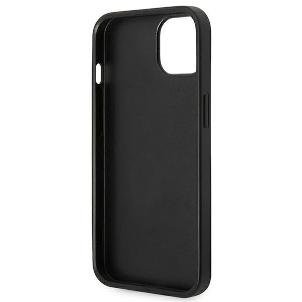 Karl Lagerfeld Saffiano Karl&#39;s Head Patch Case for iPhone 14 Plus - Black