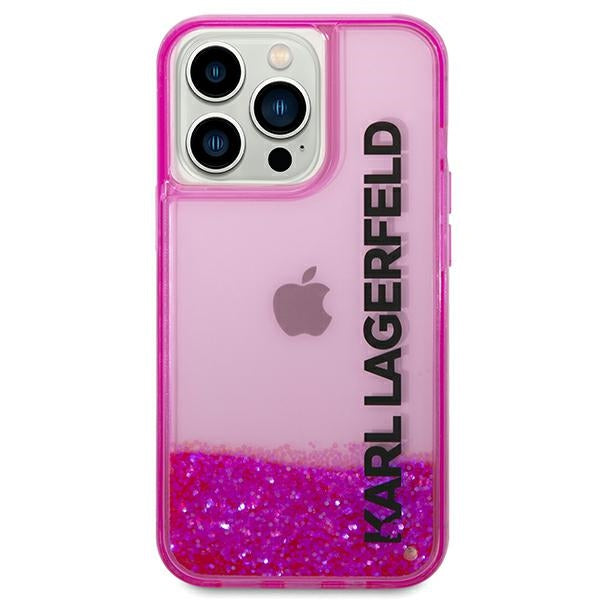 Karl Lagerfeld Liquid Glitter Elong Case for iPhone 14 Pro - Pink