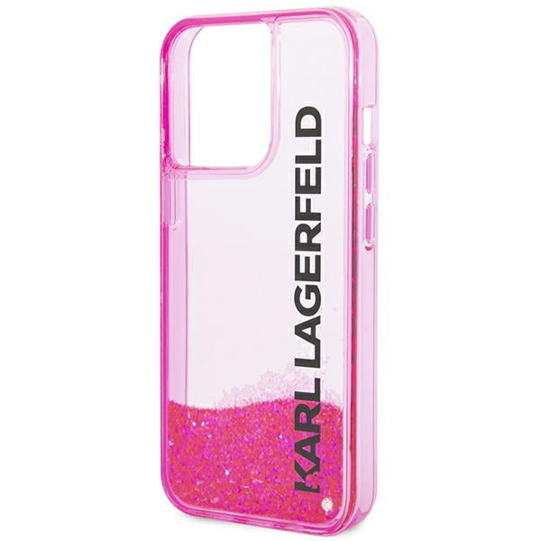 Karl Lagerfeld Liquid Glitter Elong Case for iPhone 14 Pro - Pink