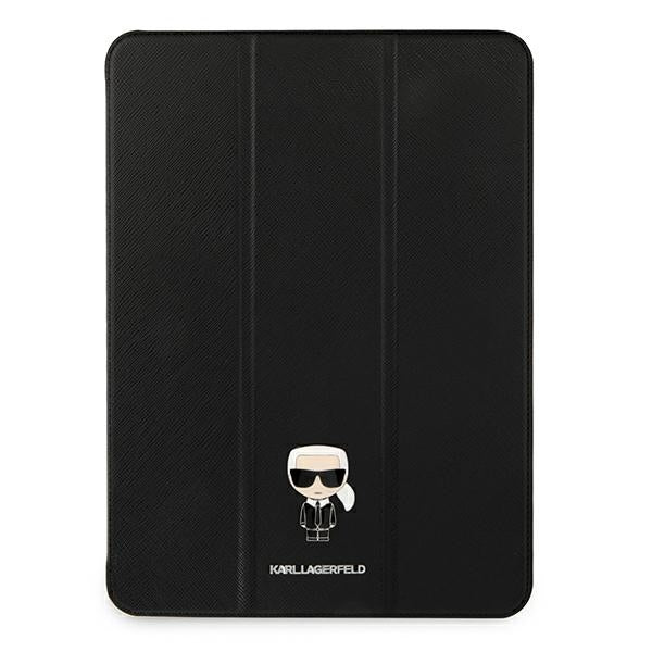 Karl Lagerfeld Saffiano Ikonic Karl Case for iPad 12.9&quot; Pro 2021 - Black