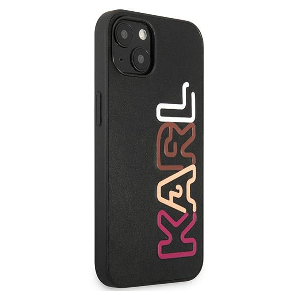 Karl Lagerfeld Multipink Brand iPhone 13 Case - Black