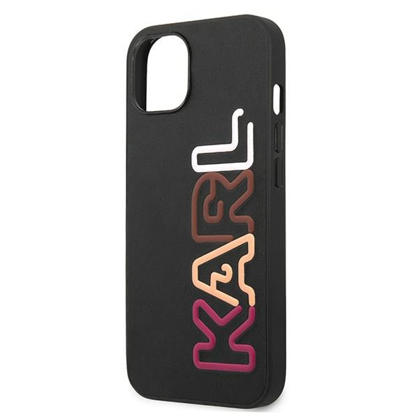 Karl Lagerfeld Multipink Brand iPhone 13 Case - Black