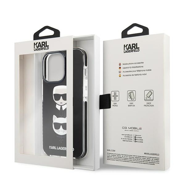 Karl Lagerfeld Karl&amp;Choupette Head Case for iPhone 13 Pro Max - Black
