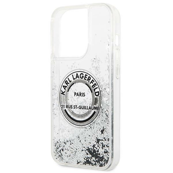 Karl Lagerfeld KLHCP14LLCRSGRS iPhone 14 Pro 6.1 "silver / silver hardcase Liquid Glitter RSG