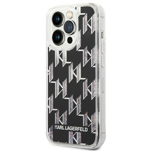 Karl Lagerfeld KLHCP14LLMNMK iPhone 14 Pro 6.1 &quot;hardcase black / black Liquid Glitter Monogram
