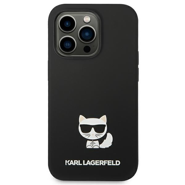 Karl Lagerfeld KLHCP14LSLCTBK iPhone 14 Pro 6.1 "hardcase black / black Silicone Choupette Body