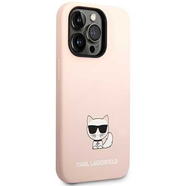 Karl Lagerfeld KLHCP14LSLCTPI iPhone 14 Pro 6.1 "hardcase light pink / light pink Silicone Choupette Body