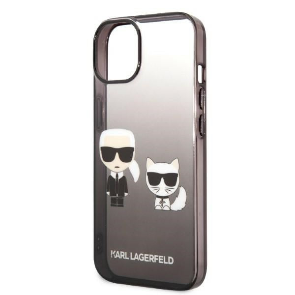 Karl Lagerfeld KLHCP14LTGKCK iPhone 14 Pro 6.1 &quot;hardcase black / black Gradient Ikonik Karl &amp; Choupette
