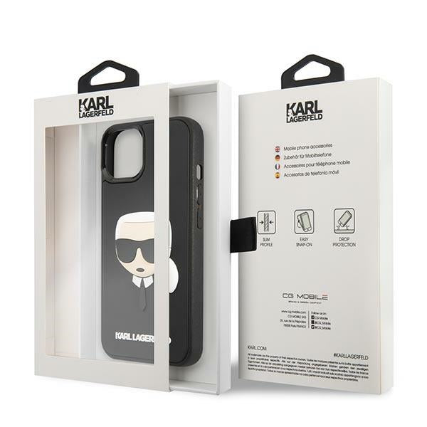 Karl Lagerfeld KLHCP14MKH3DBK iPhone 14 Plus 6.7 "black / black hardcase 3D Rubber Karl's Head