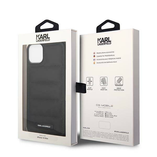 Karl Lagerfeld Puffy Elongated Logo Case for iPhone 14 Plus - Black
