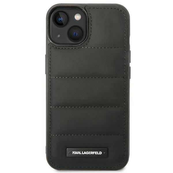Karl Lagerfeld Puffy Elongated Logo Case for iPhone 14 Plus - Black